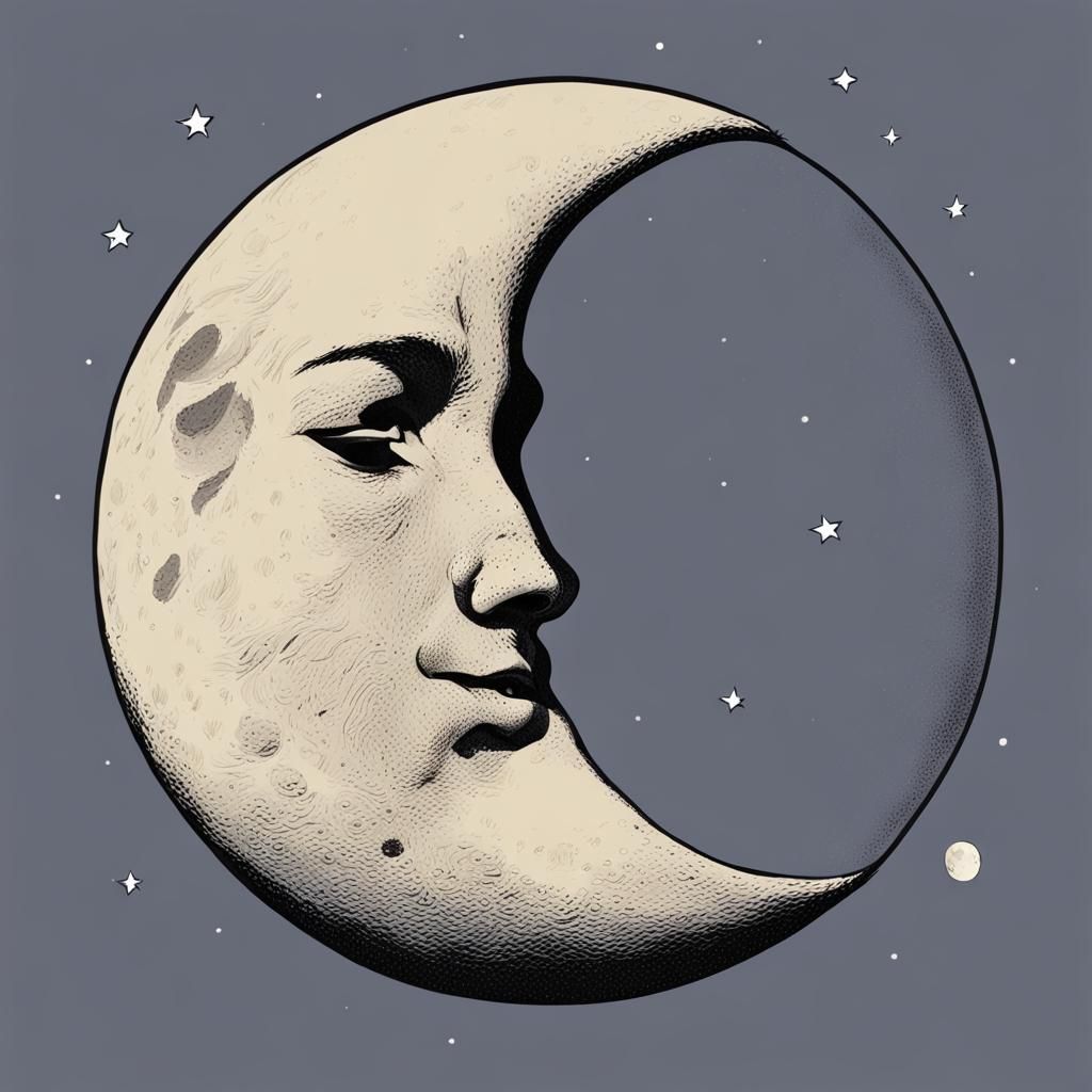 Hey moon - AI Generated Artwork - NightCafe Creator