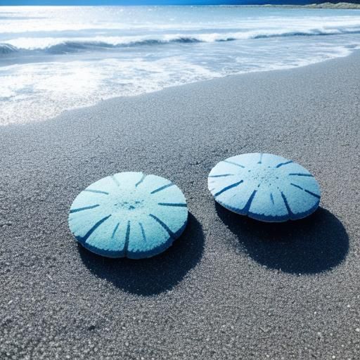 Blue sand dollars.