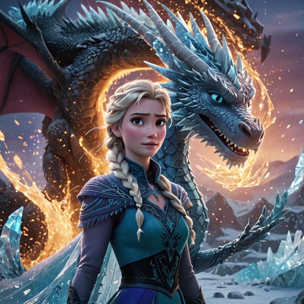 Elsa is the mother of the ice dragons
