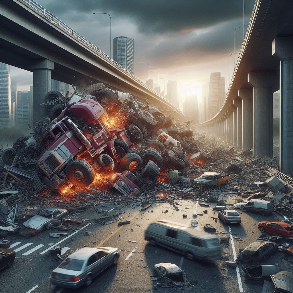 Tremblement  de terre sur l’autoroute