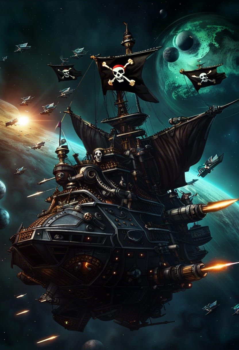 Space Pirates on attack 🏴‍☠️🏴‍☠️🏴‍☠️  by @RoseRed