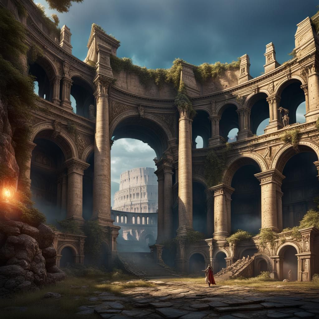 Colloseum hosting a gladitorial game - AI Generated Artwork - NightCafe ...