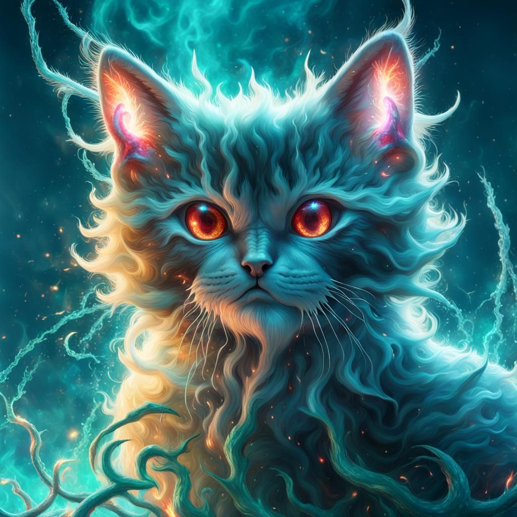 Demon Cat - Ai Generated Artwork - Nightcafe Creator