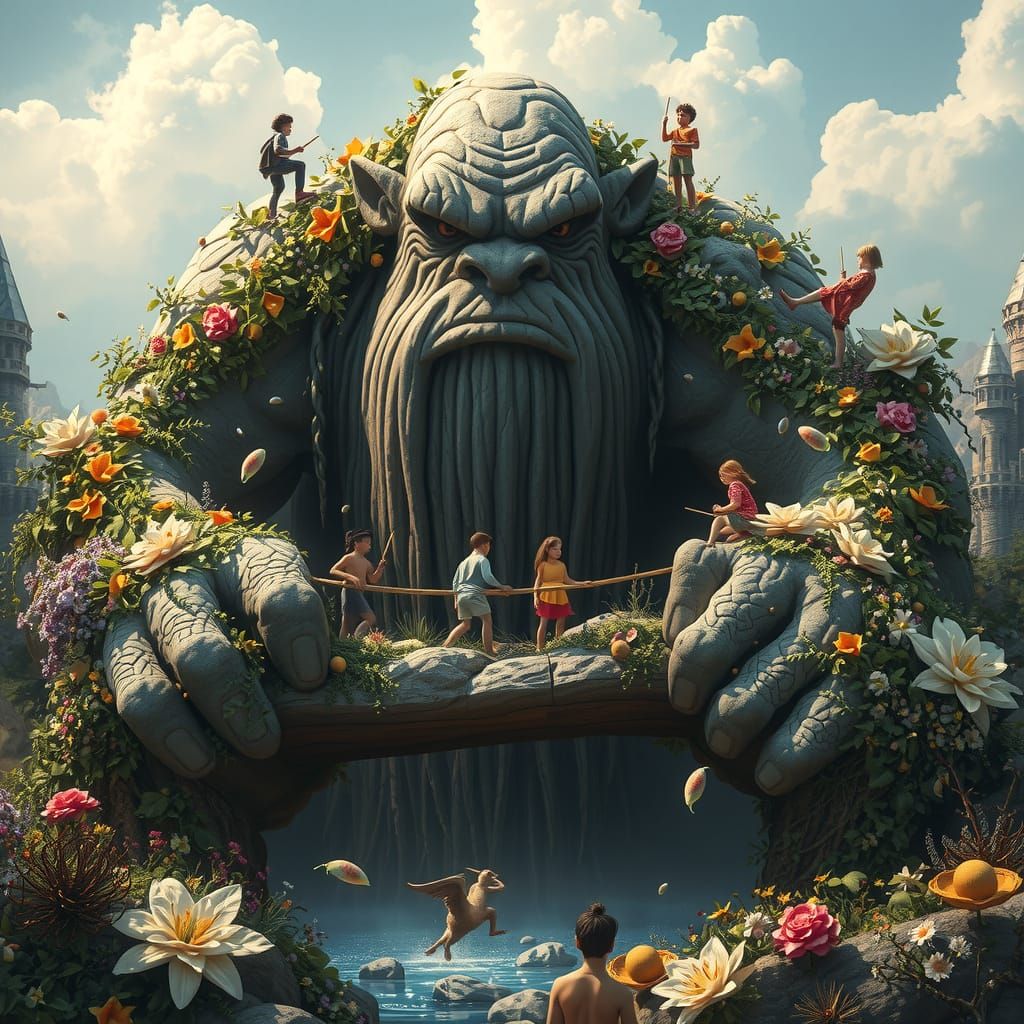 Stone Troll's Bridge  by @Alyarie