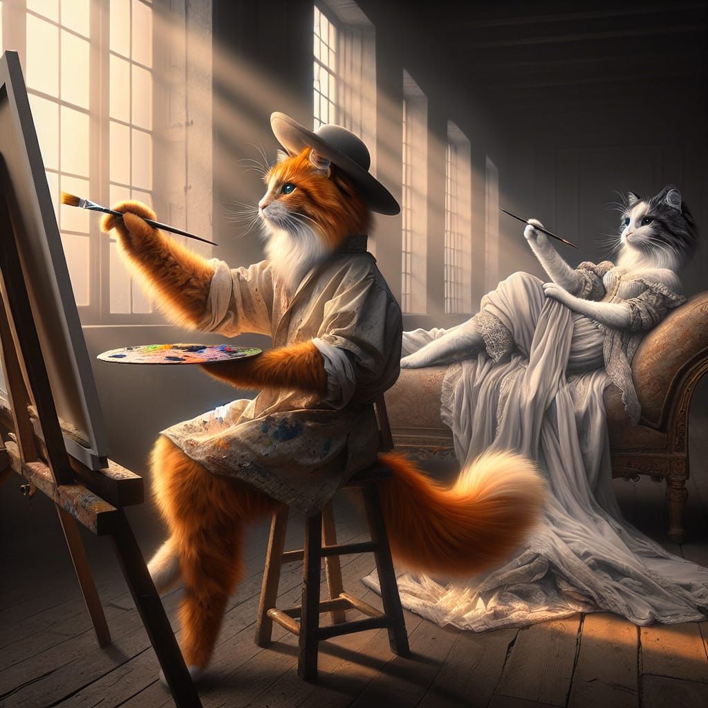 Leopawdo Loves to Paint Whenever He Can  by @Jim B