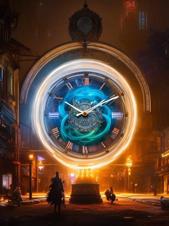 Clock time machine AI Generated Artwork NightCafe Creator