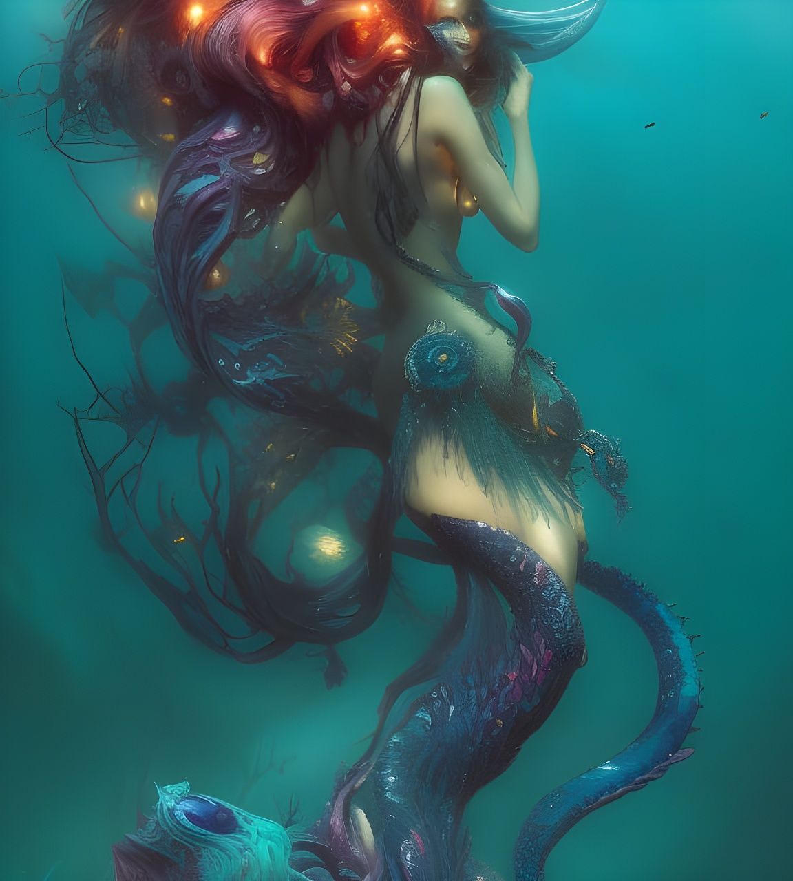 "A siren doesn't flirt with a flip of fin. She tangles you i...