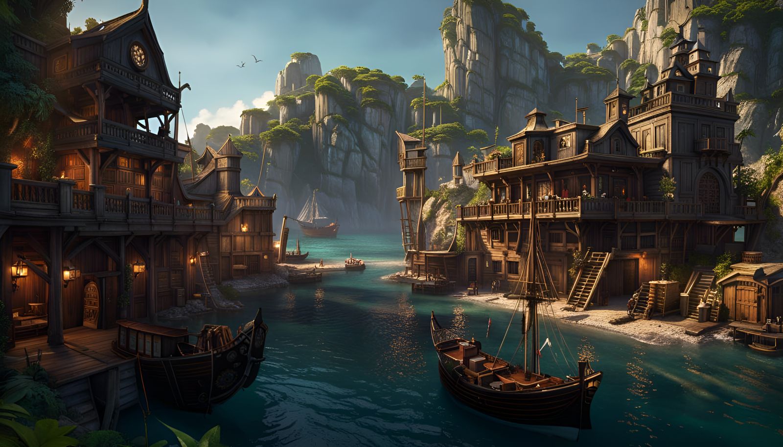Pirate Cove: A secret island that only pirates know about  by @Skullvia