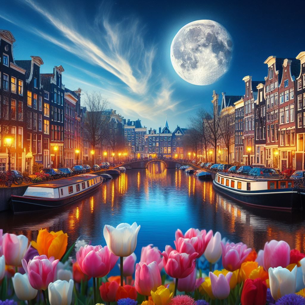 Full Moon Over Amsterdam