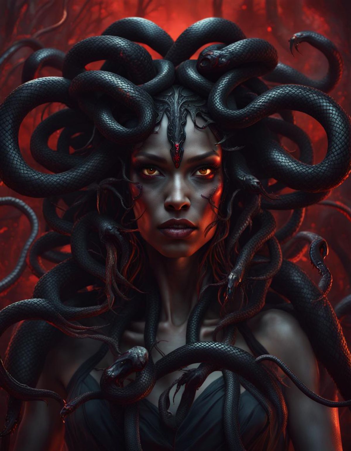 Neheedra, the Medusa - AI Generated Artwork - NightCafe Creator