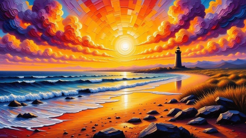 <lora:Deco Surreal:1.0> <lora:Palette Knife:1.0> <lora:ImpastoRama:1.0> <lora:TexturedFlux:1.0> An art ...  by @Dantonio