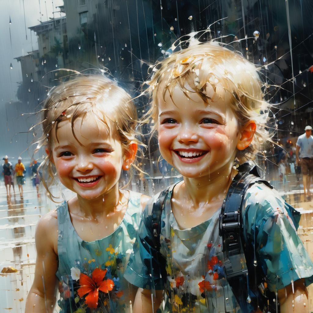 Rainy Beach  by @Superbear