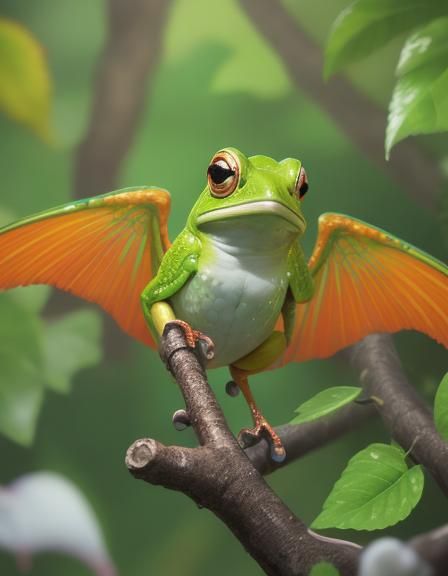 winged frog