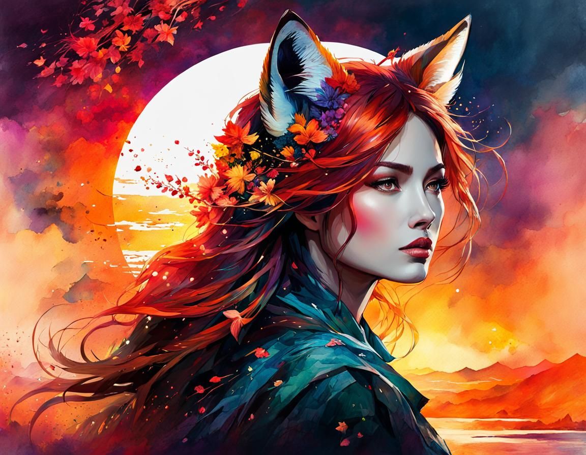 Kitsune - AI Generated Artwork - NightCafe Creator