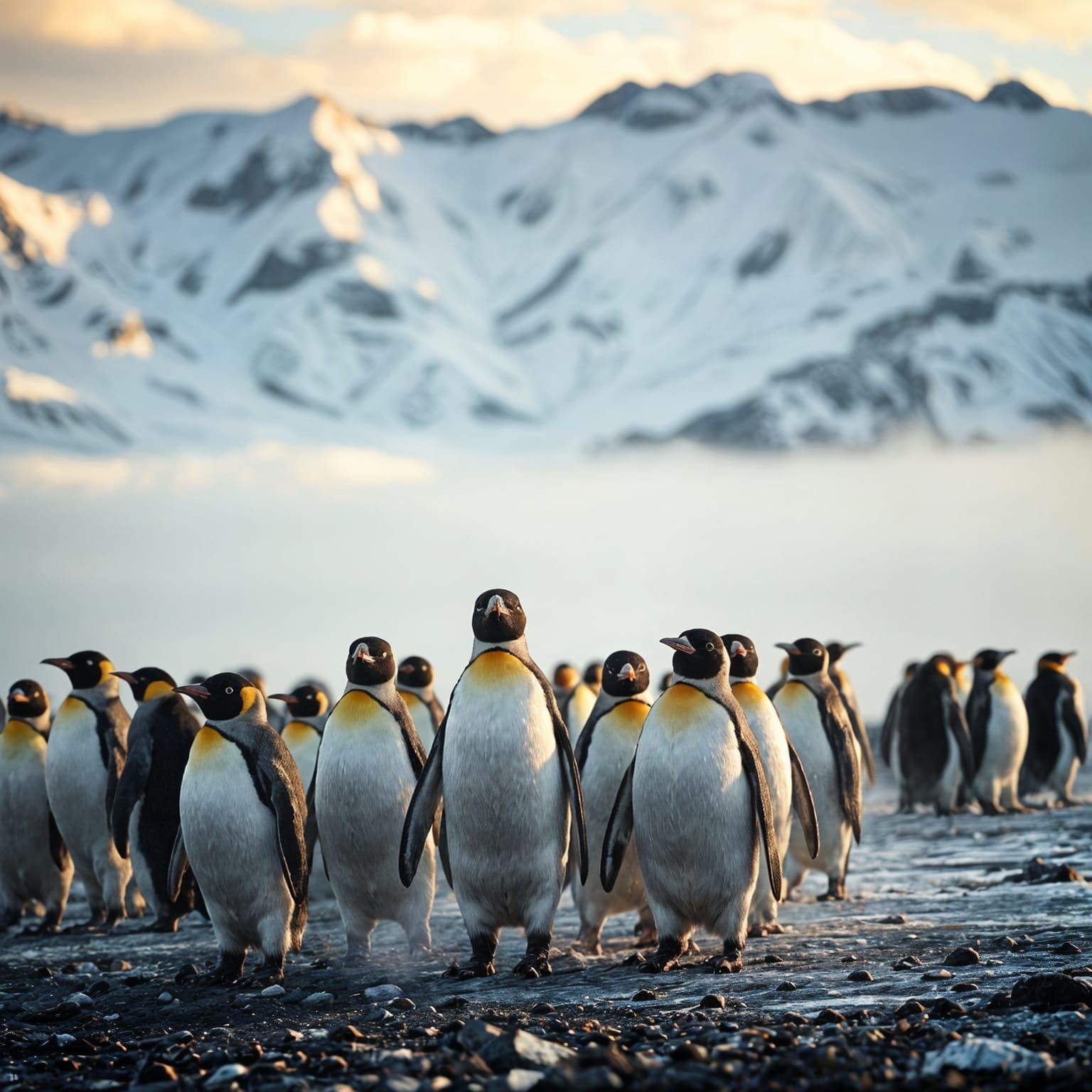 Penguins in Cinematic Hyperrealism