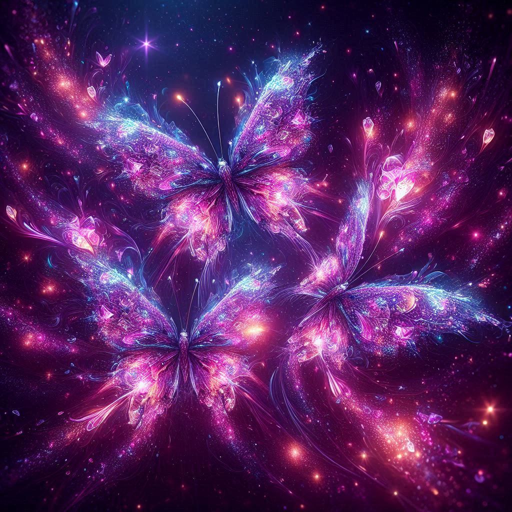 Glowy butterflies