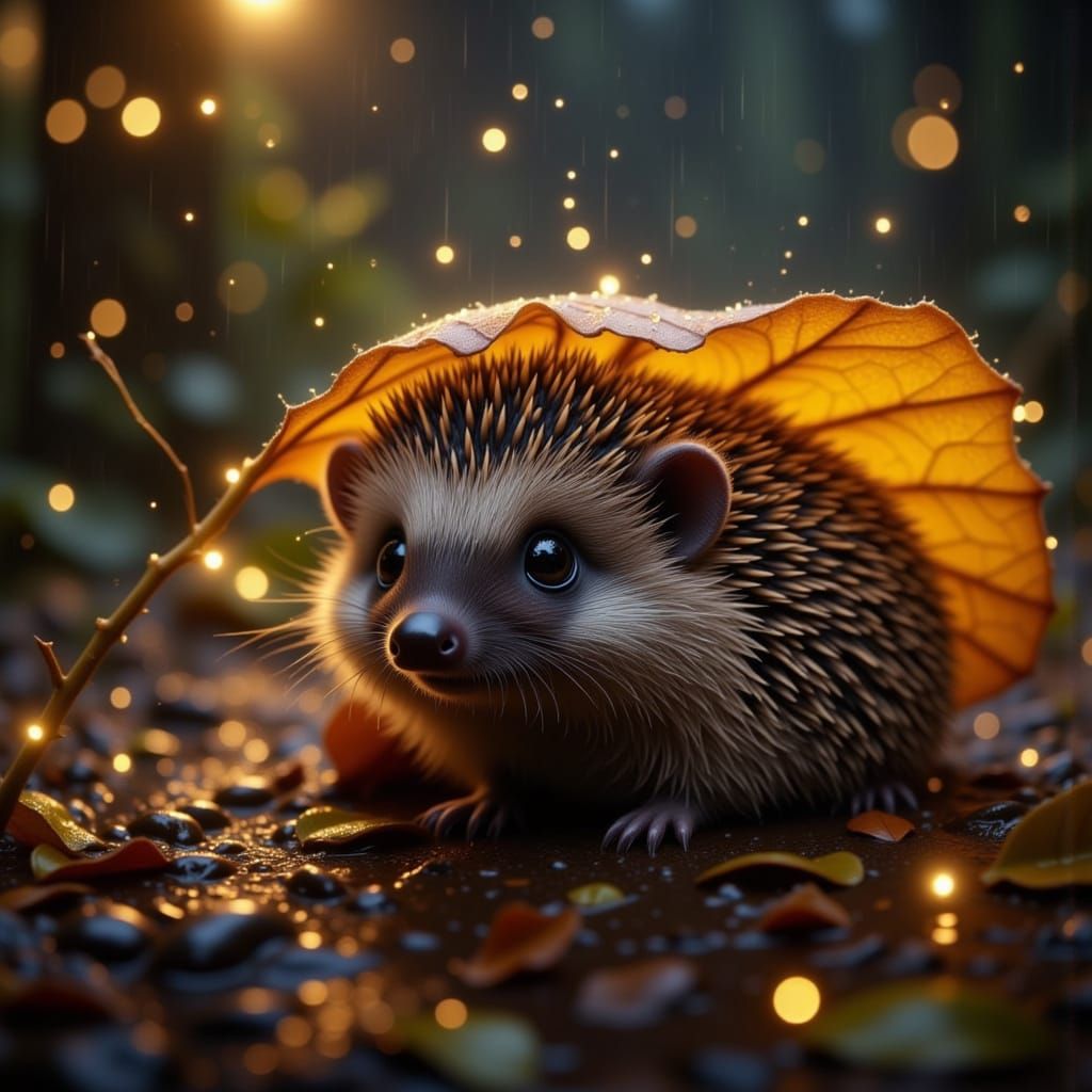 🦔 🍂 Some nights, all you need is a leaf and a little hope