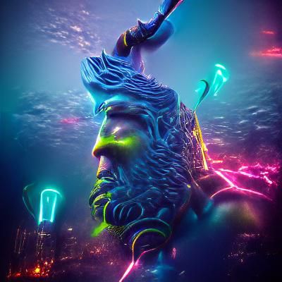 Poseidon rises from the depths of Atlantis to make his prese...