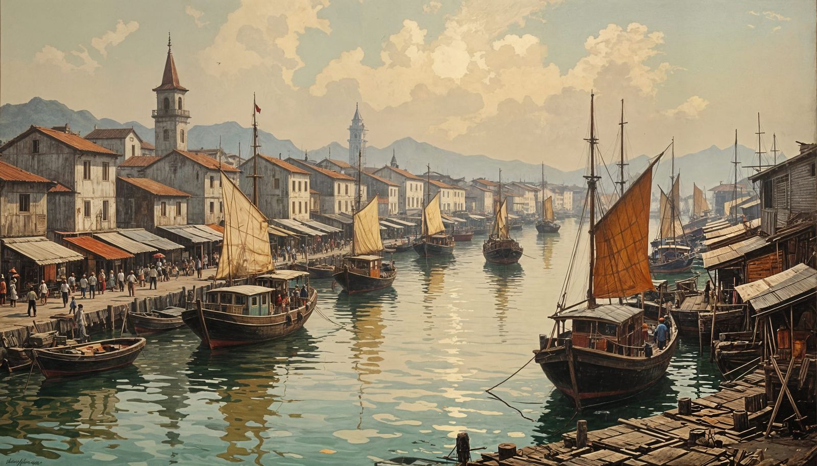 Hai Phong Harbour - Vietnam - 19th century  by @Ex-Nihilo