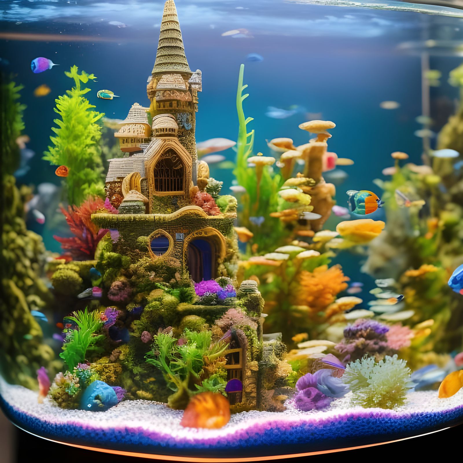 The Tower - Aquatic Fish Tank Decoration - available in 3 separate layers to mix and match for individual tank design requirements.  by @KLP-Magick