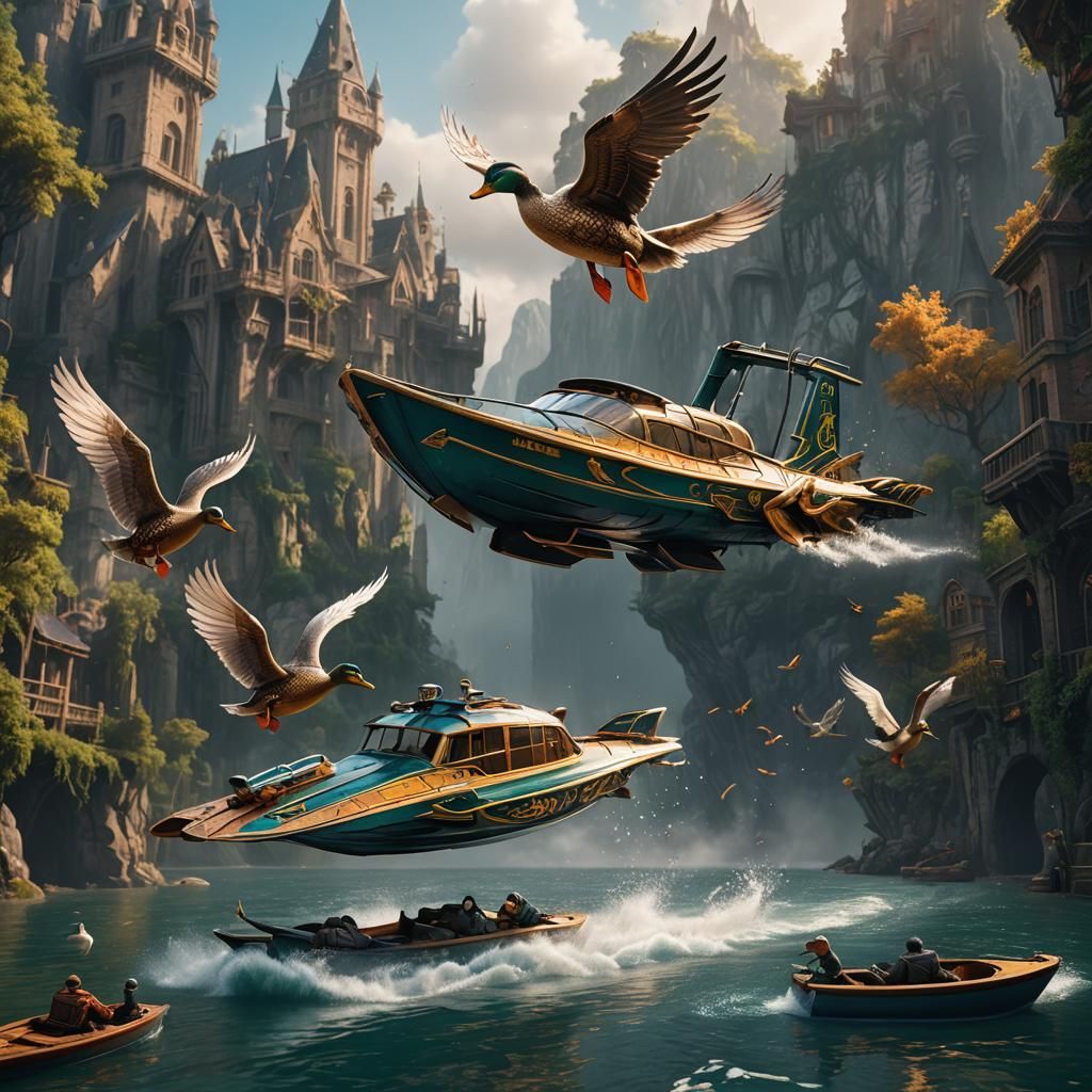 Wing boats - AI Generated Artwork - NightCafe Creator