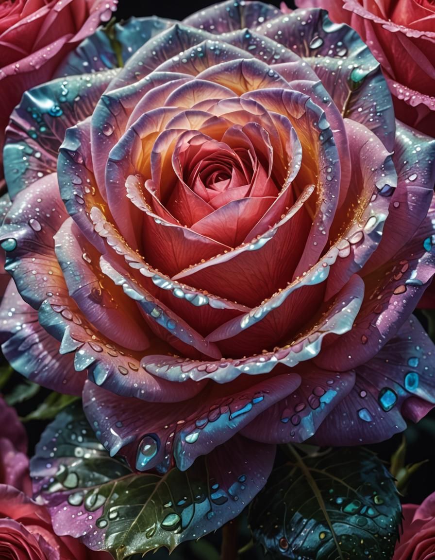 A Gorgeous Colorful Rose