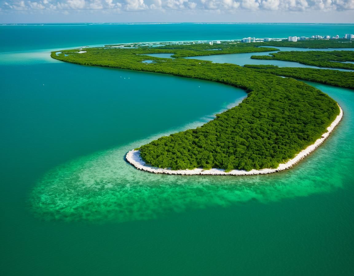 cinematic high resolution sharp focus Biscayne National Park