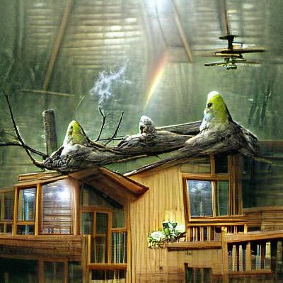 3 bird cabin