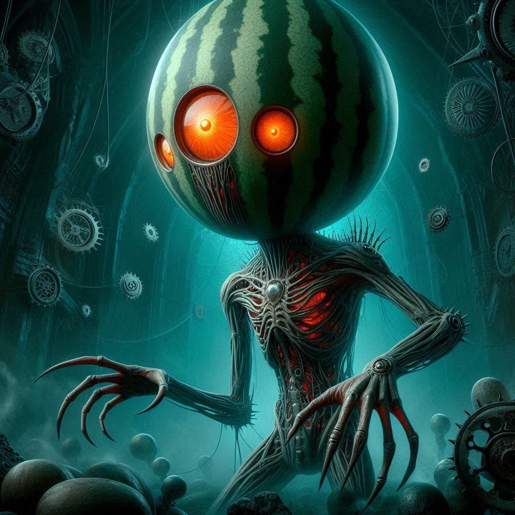 Evil Melonhead Monster
