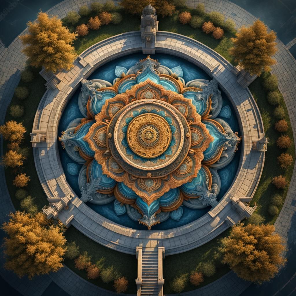 Mandala fountain (2)