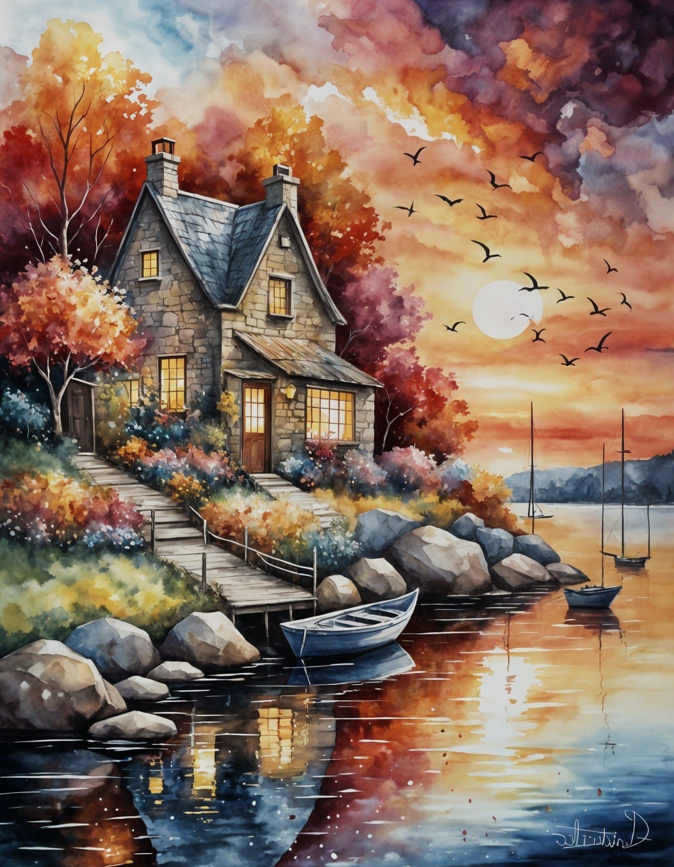 Cottage at the lake  by @Good_Vibes_Only