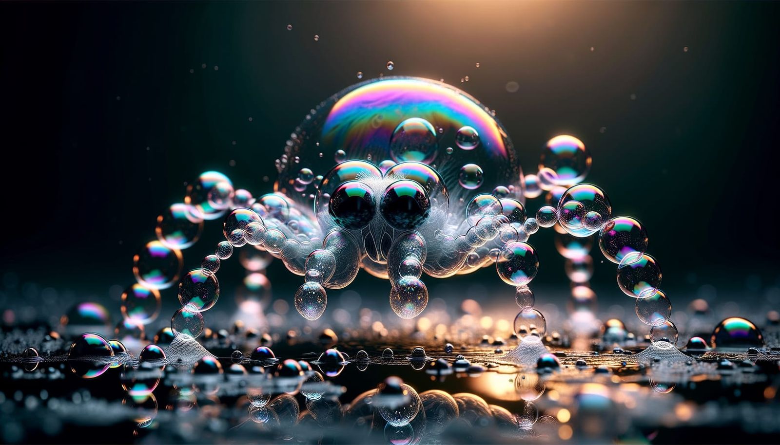 Soap Bubble Spider  by @Fibek