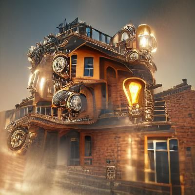 A steampunk house