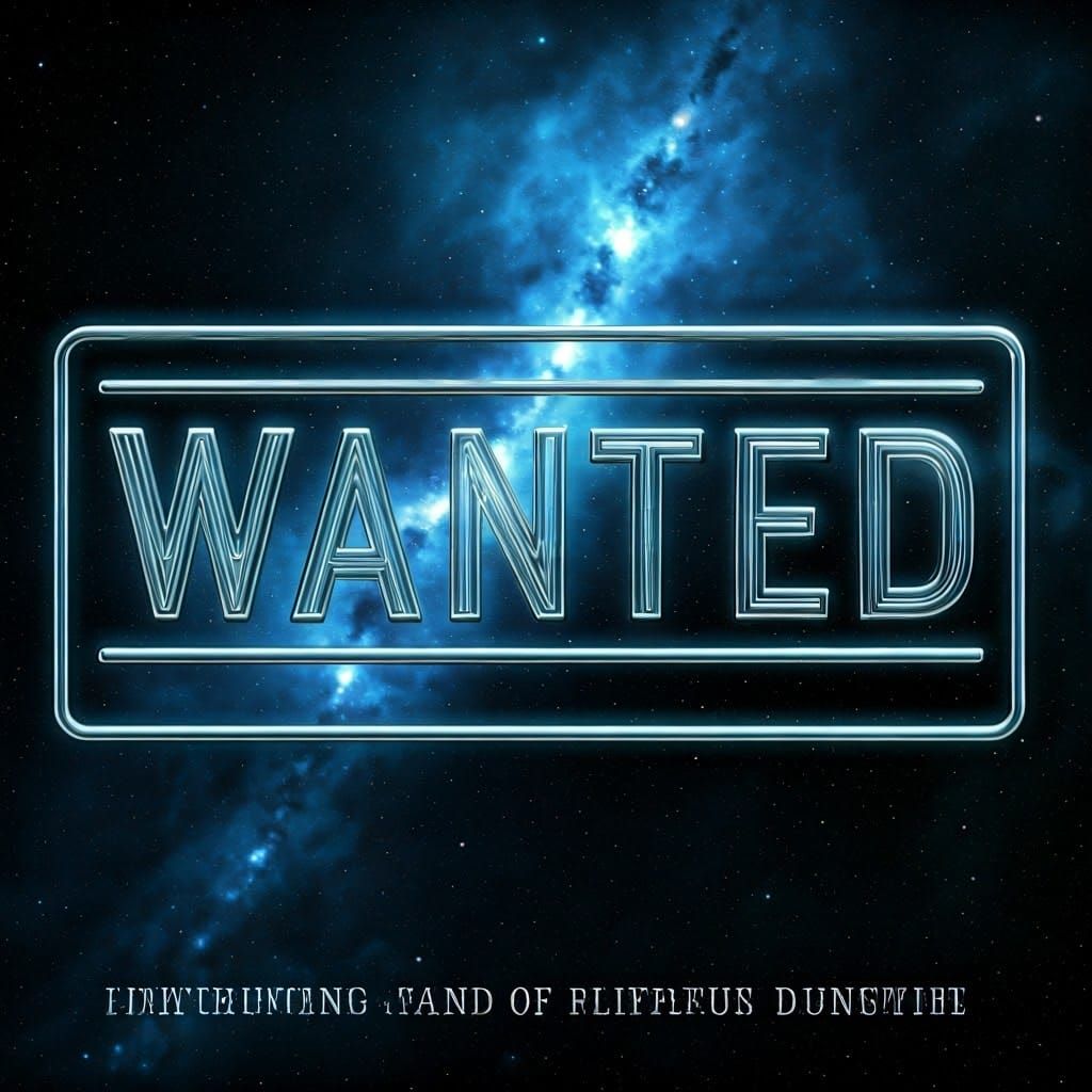 galactic Most Wanted Poster, with word "WANTED"