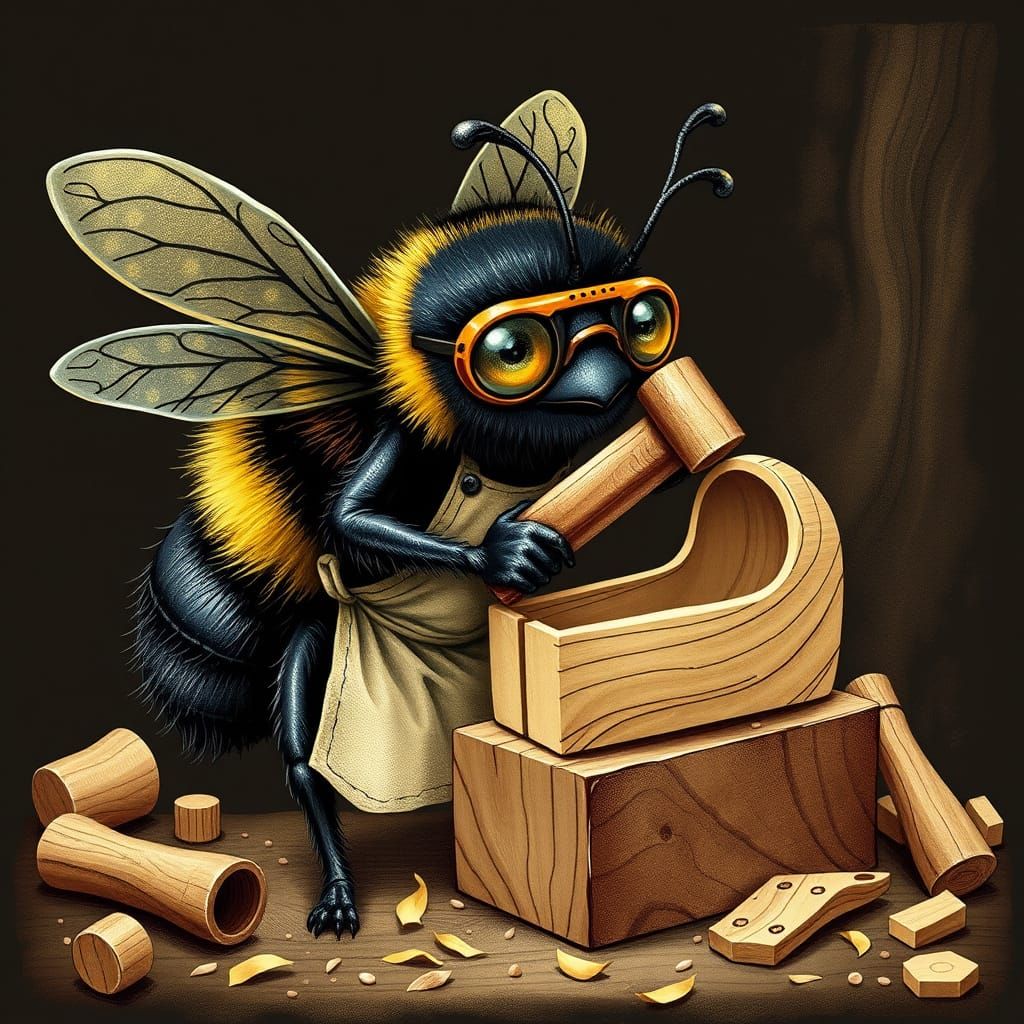 Carpenter bee  by @Charlie