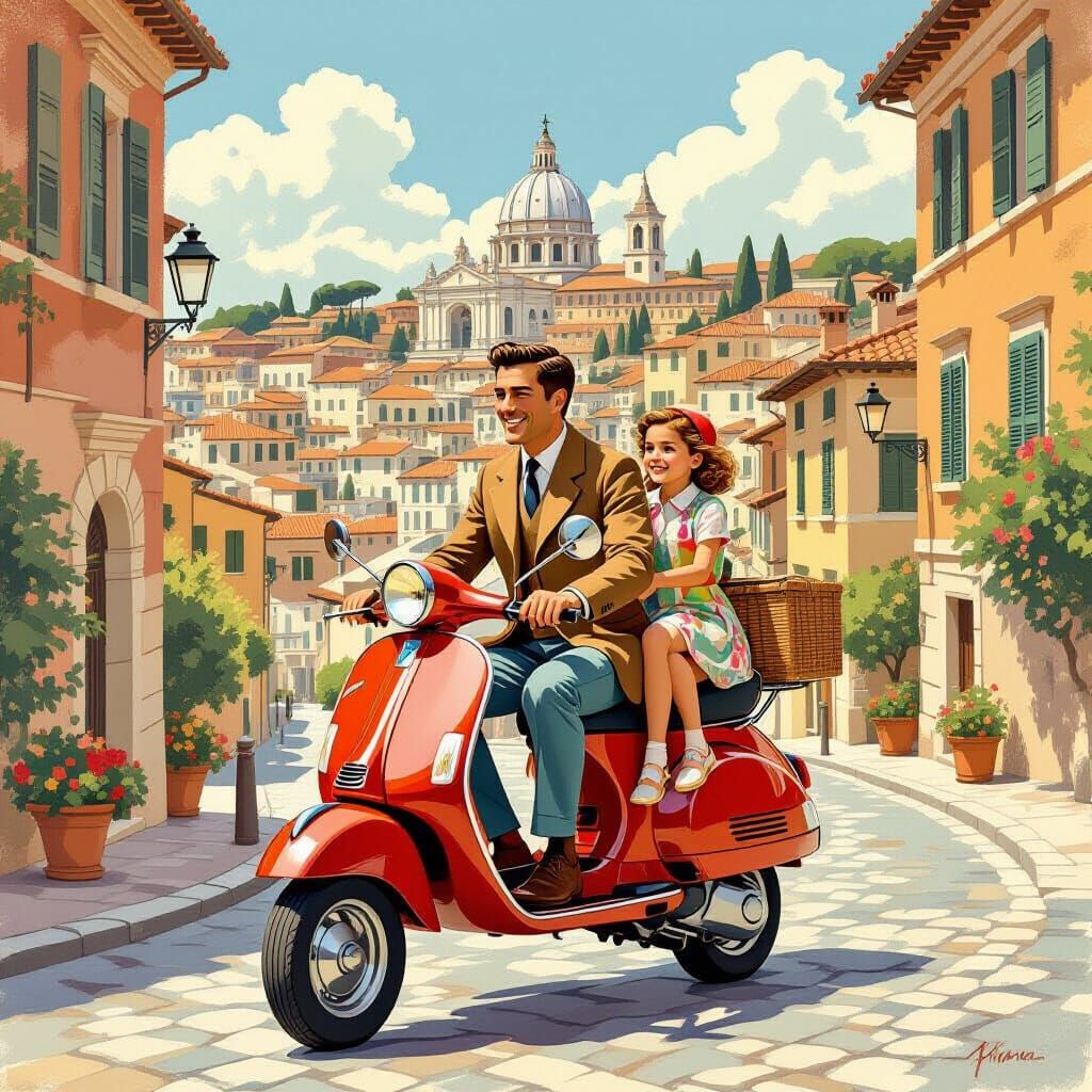 Vespa chic, Rome  by @Meulders