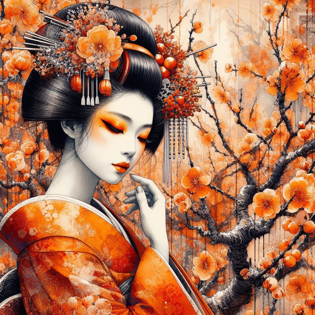 Geisha & Plum tree
