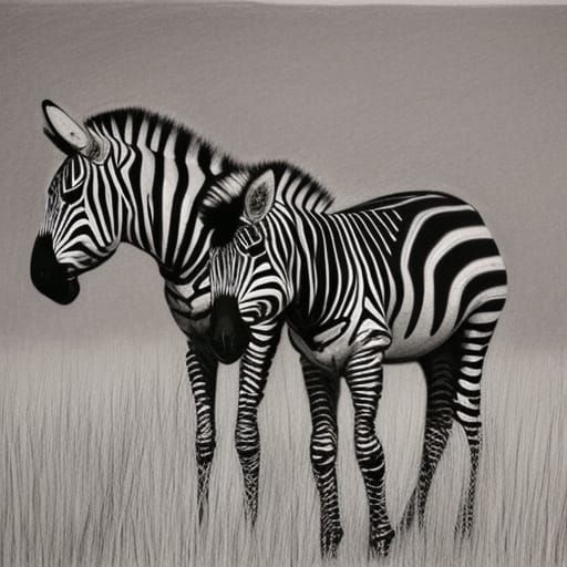 zebra playing in meadow