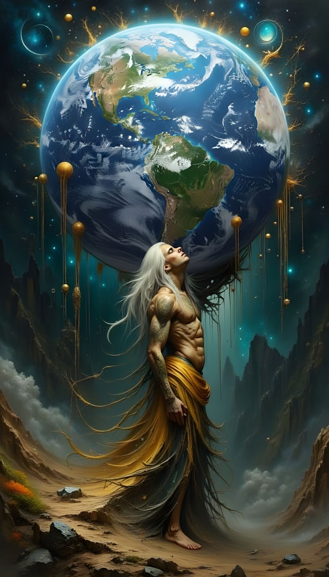 Atlas bears the Earth