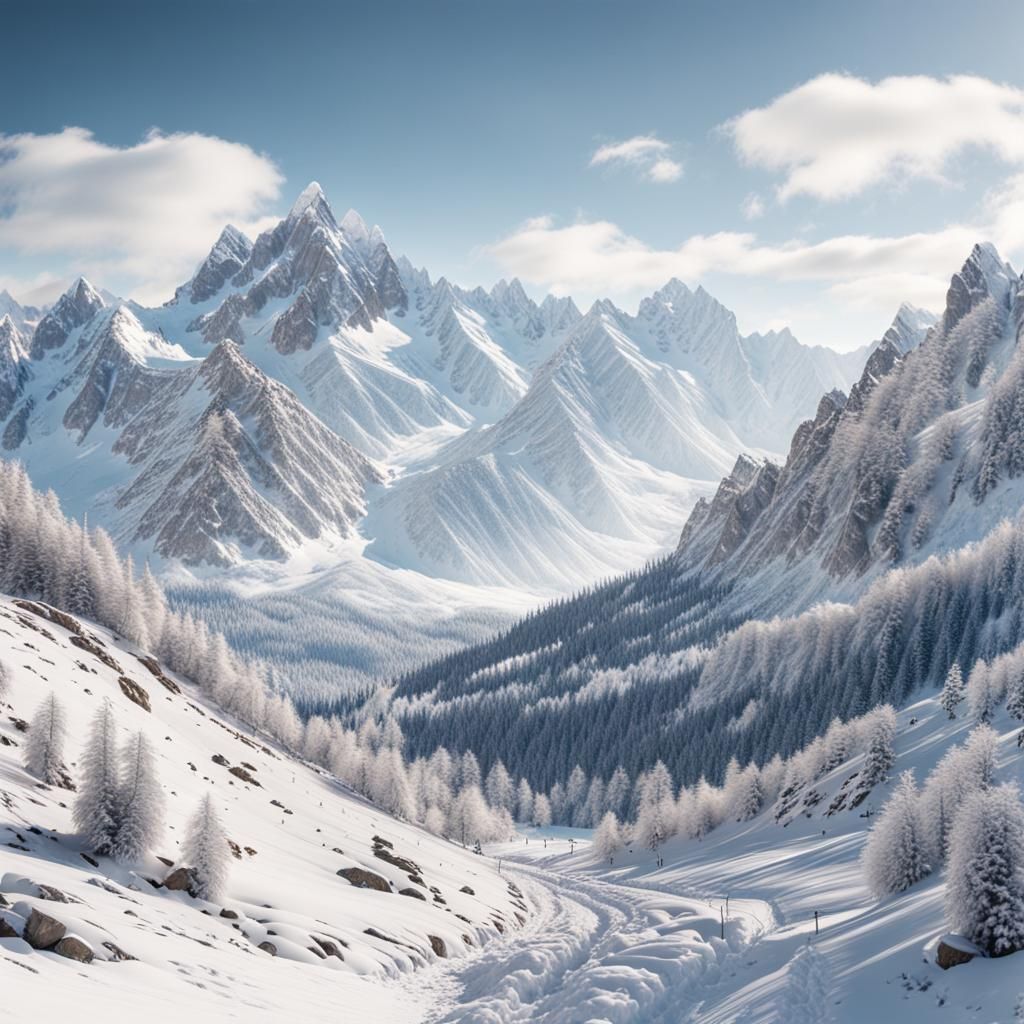 Winter mountain   by @Fuchsia23