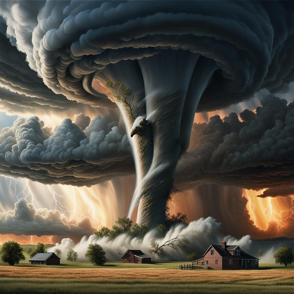In the Path of a Tornado  by @Chickadee