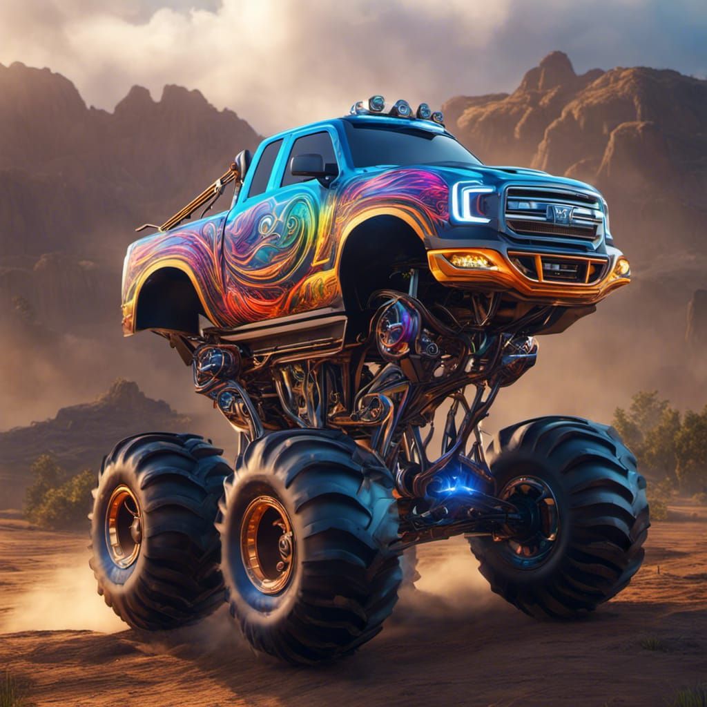 monster truck AI Generated Artwork NightCafe Creator