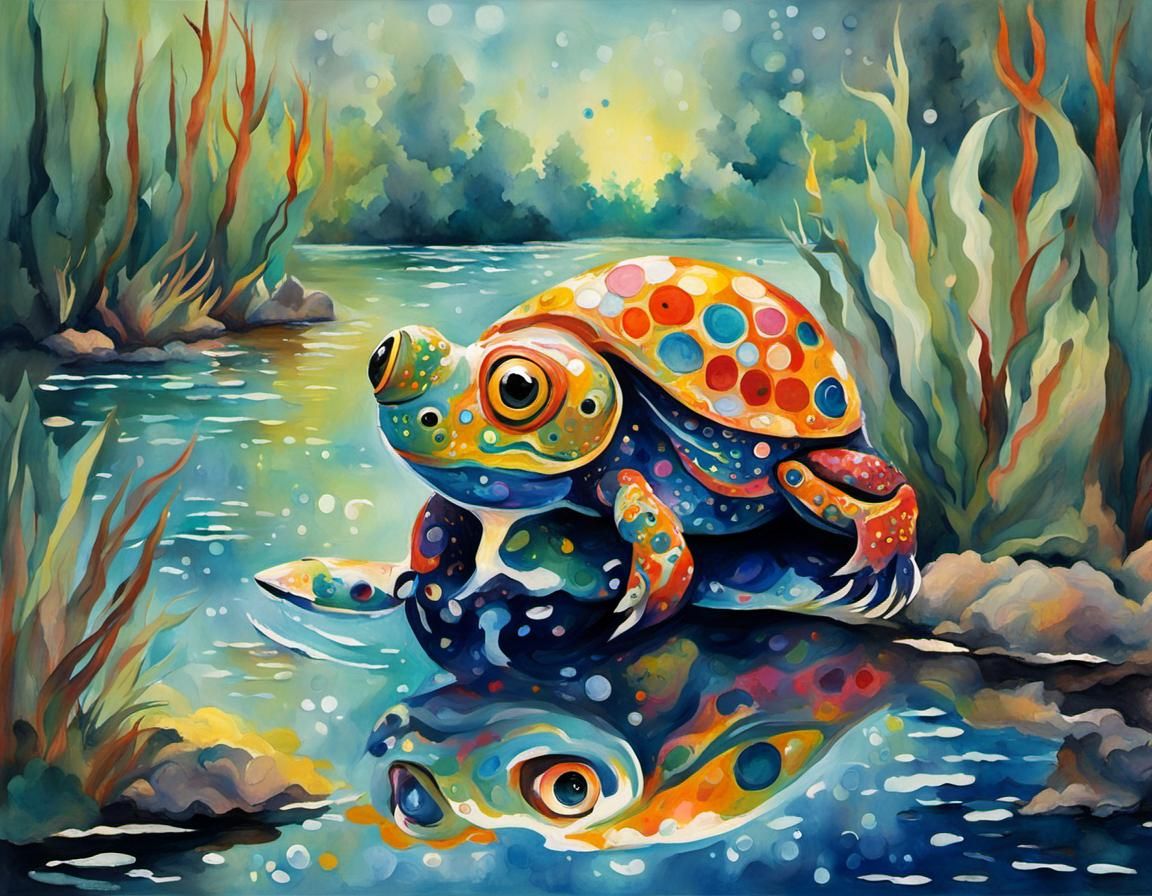 Frog into the swamp