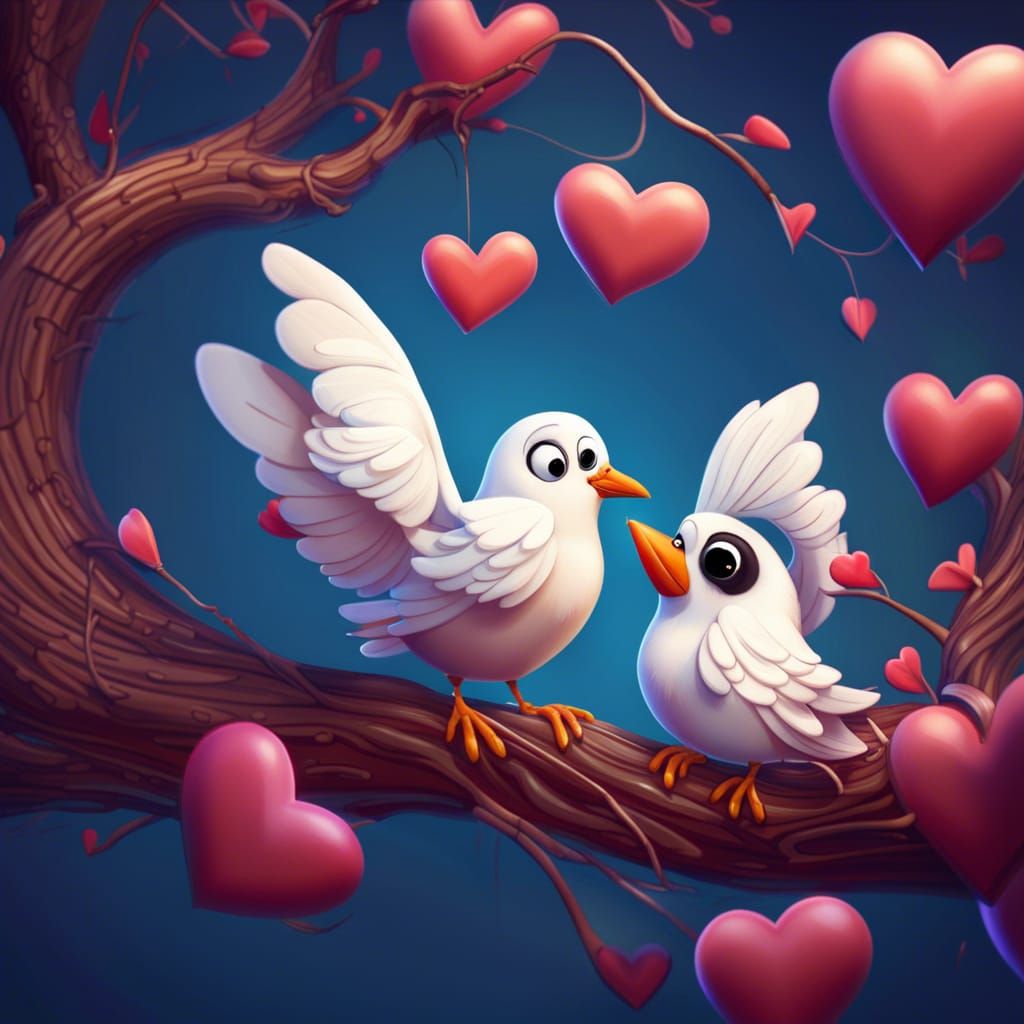 Love Birds - AI Generated Artwork - NightCafe Creator