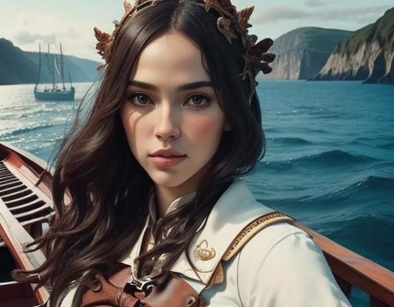 Pirate Ship on Rainbow Ocean: Splash Art