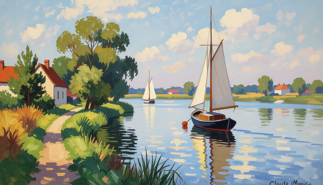 Impressionistic Landscape: Peaceful Serenity