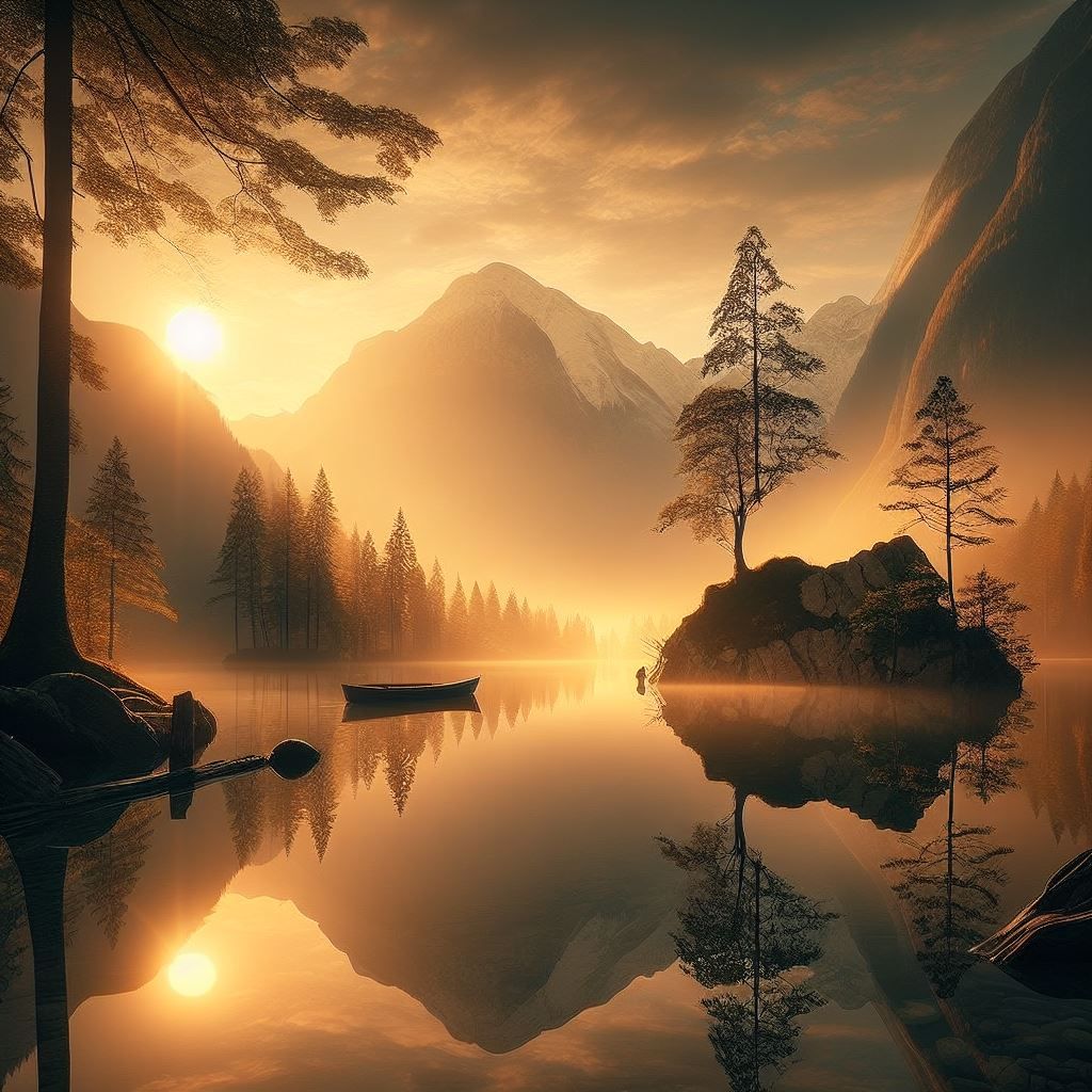 serene, still, and undisturbed