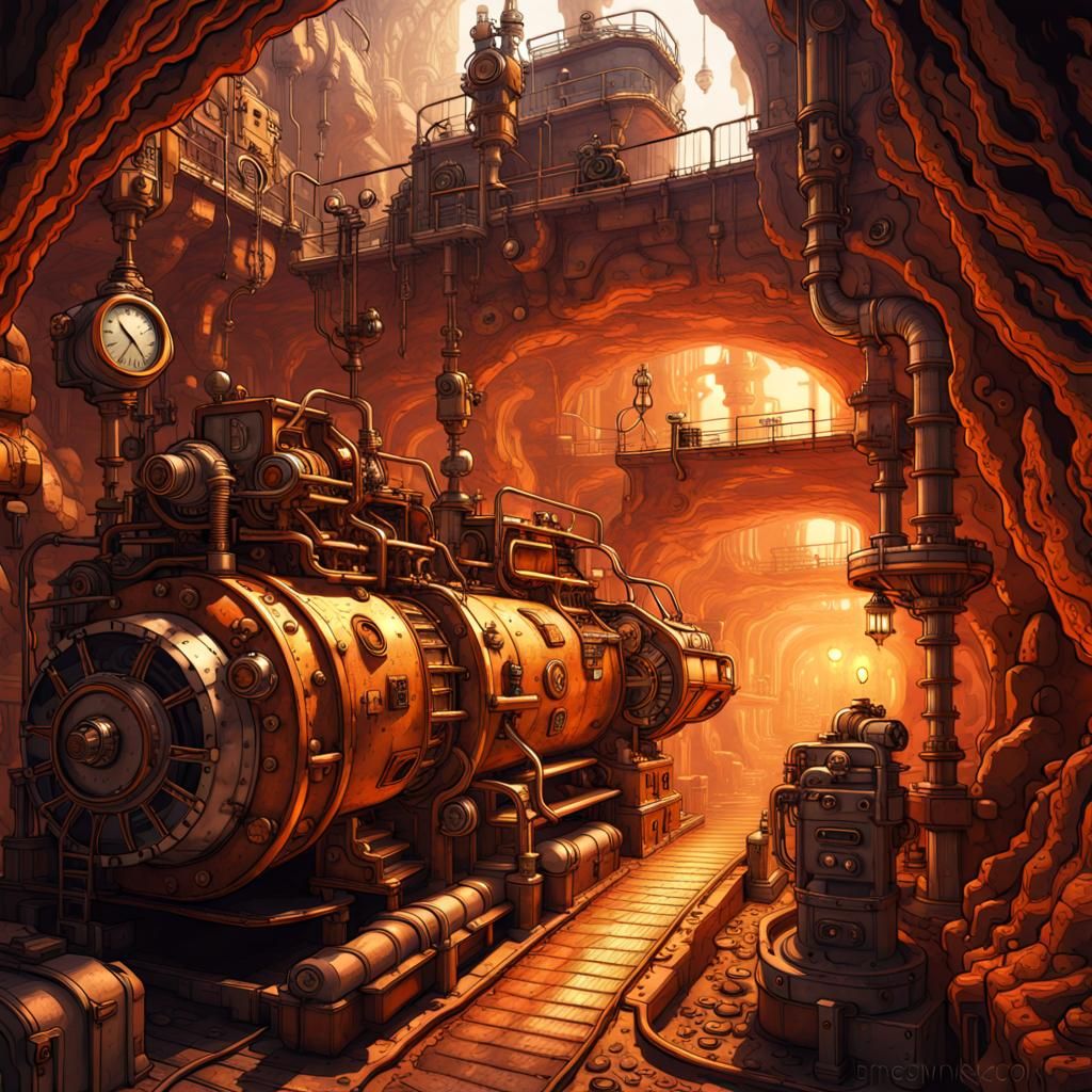 Steampunk underground city-ish