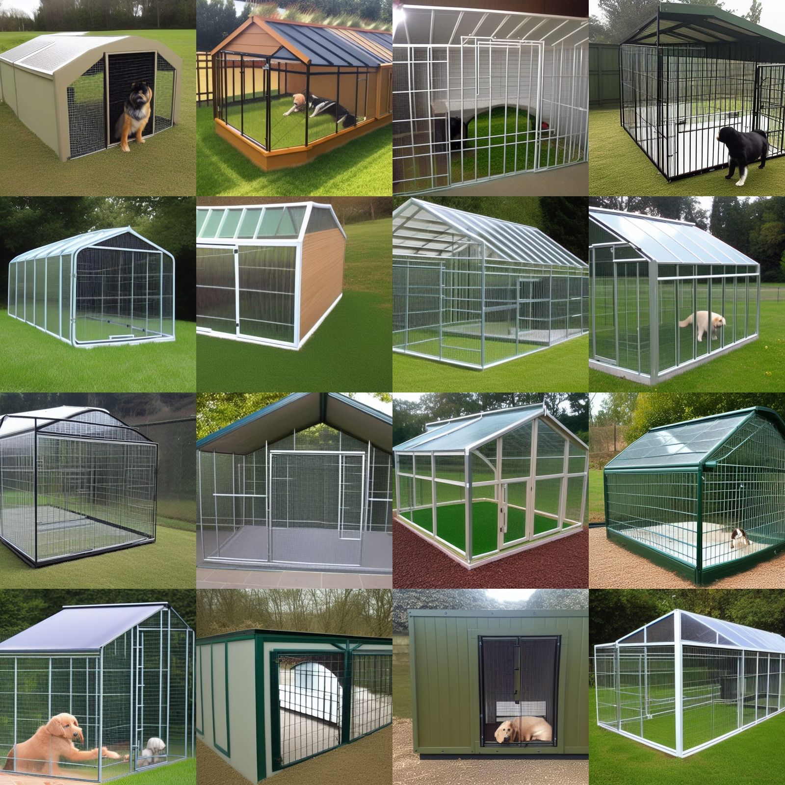 A nice indoor enclosure for a dog shelter AI Generated Artwork