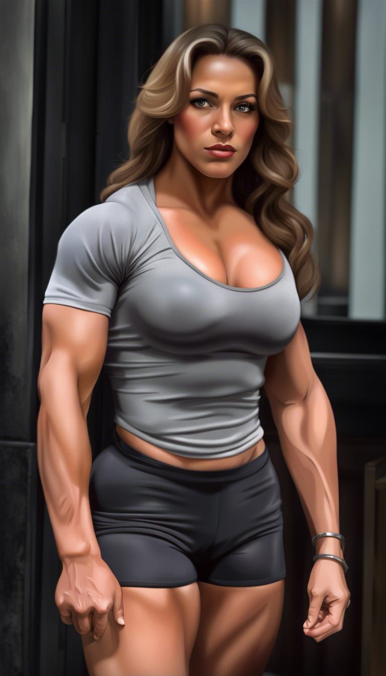 Full body photo of, handsome beautiful face, beastly massive...